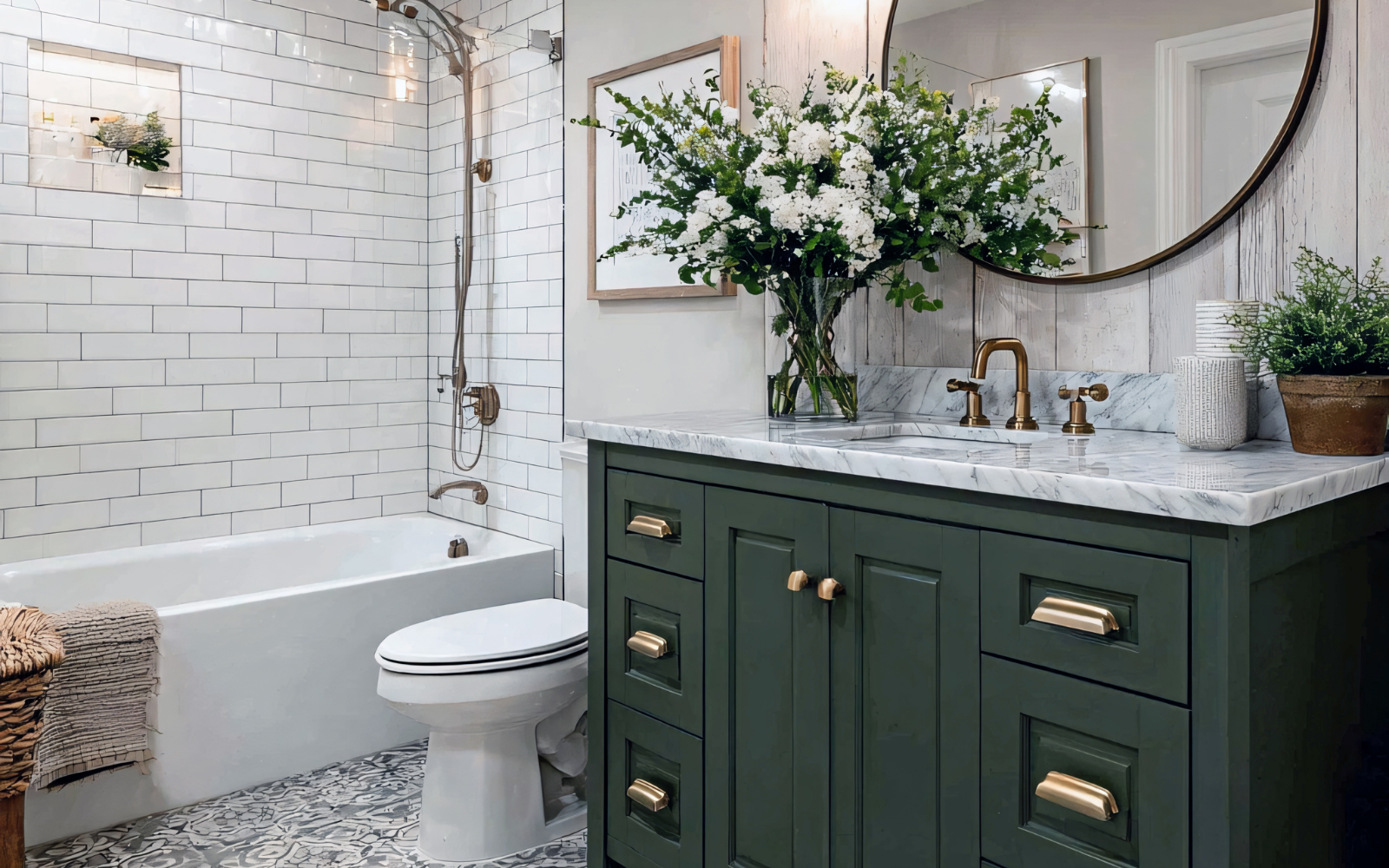Professionally remodeled bathroom
