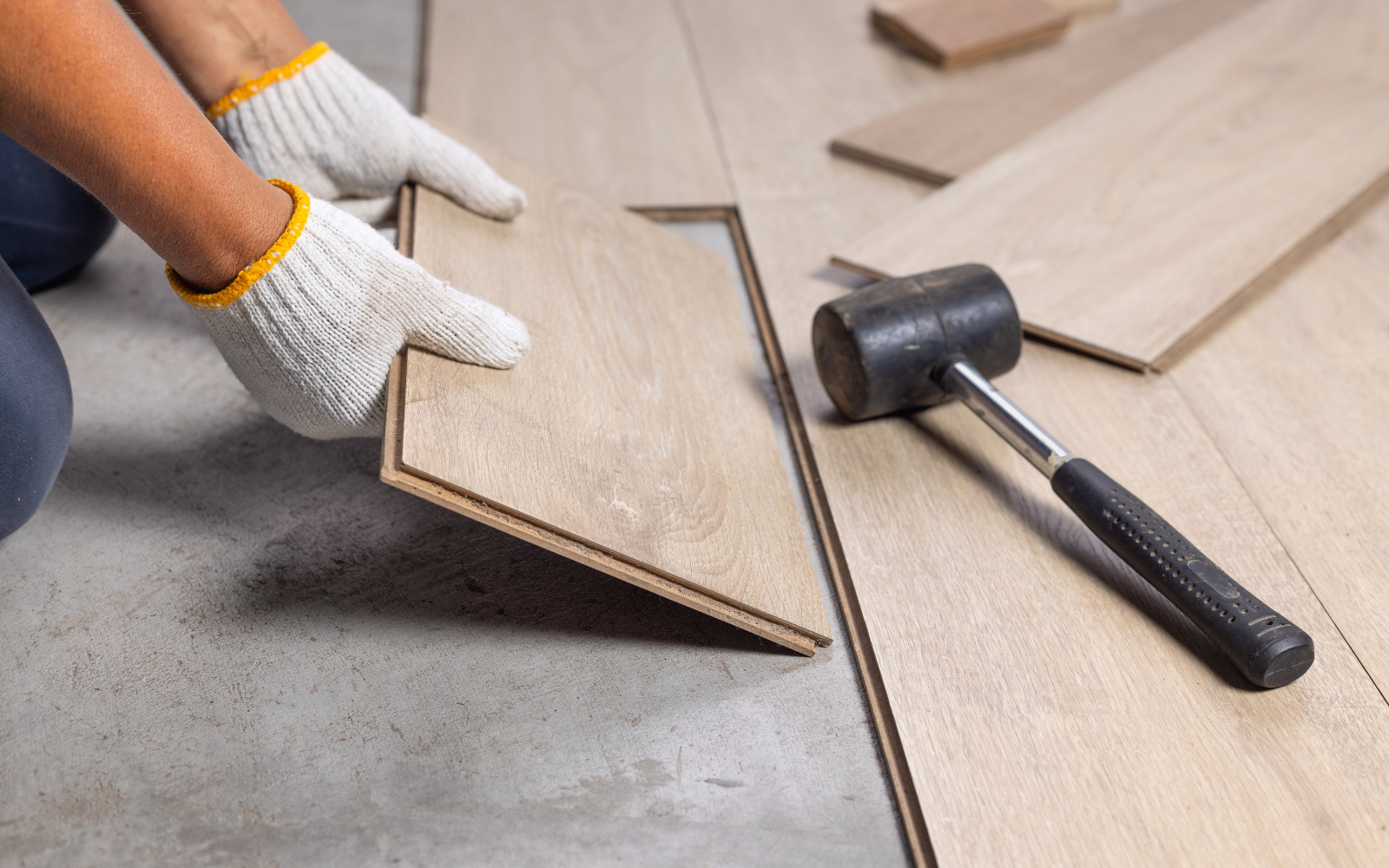 Luxury vinyl plank flooring installation