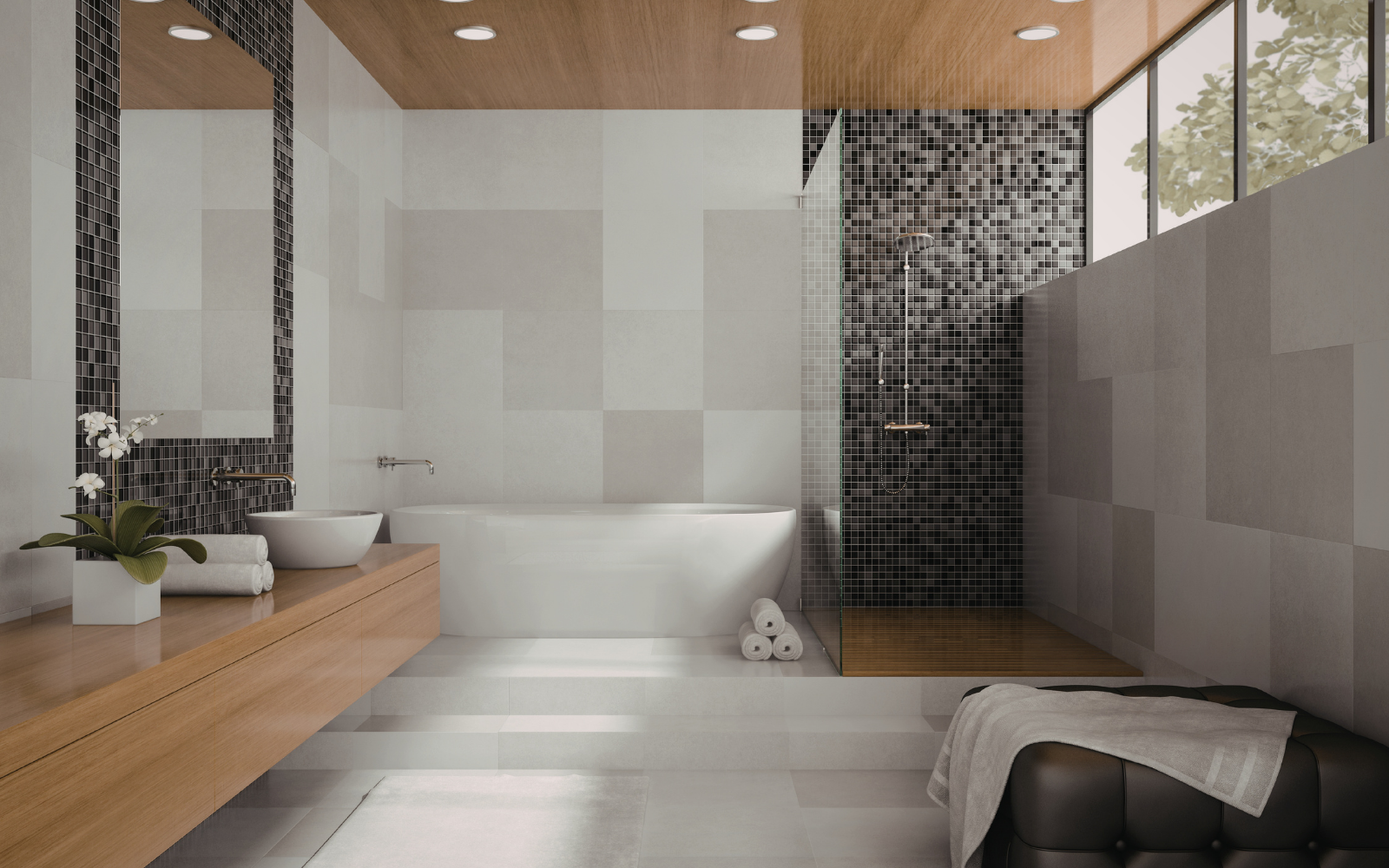 Detailed tile backsplash